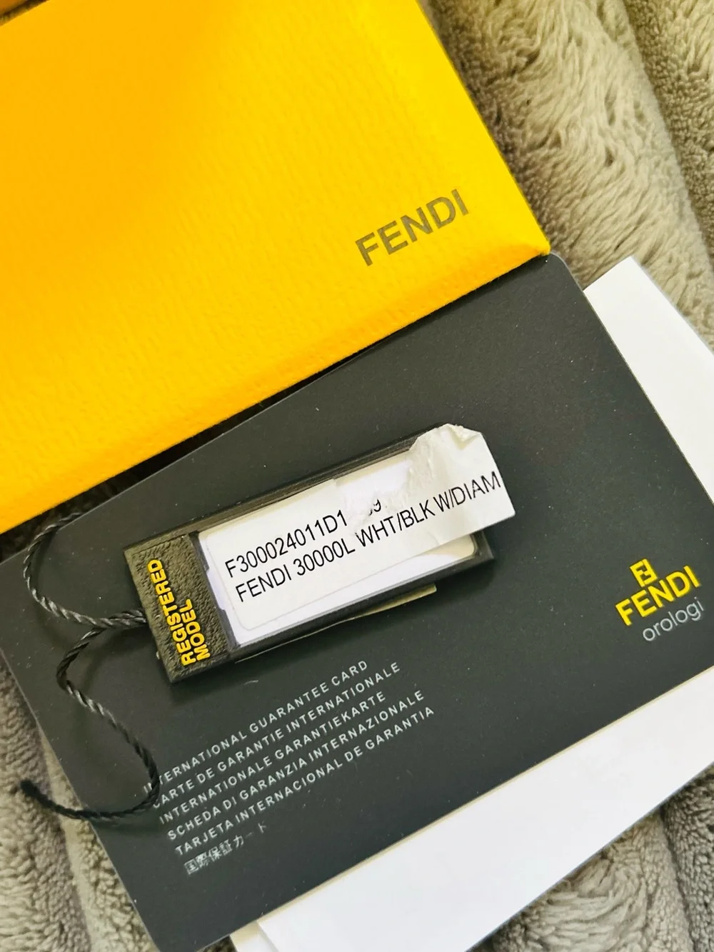 Fendi Chameleon Black Leather Lizard Strap Watch